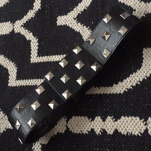 Silver Pyramid Stud Belt